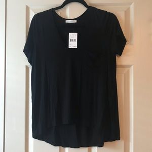 NWT Lush Black Pocket V-Neck